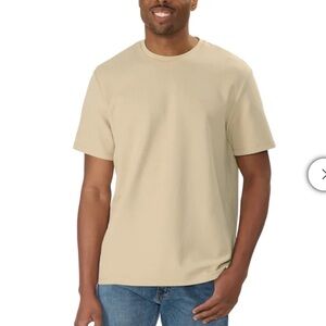 Calvin Klein Men's Waffle Tee in Tan